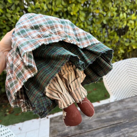 Vintage Handmade Primitive Winter Wendy Sew Pattern Christmas Snow Girl Snowman - Picture 10 of 11